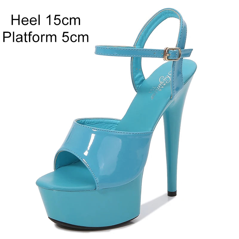 Sandals Shoes Woman High Heels Platform 2021 Sexy Sandals Wedding Shoes Steel Tube Dancing Girl White Stripper Shoes Open Toe