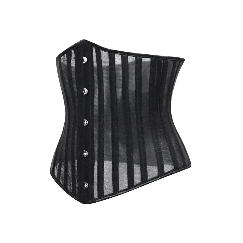 BurVogue Sexy Women's Corset Body Shapewear Slimming Sheath Woman Flat Belly Waist Trainer 24 Steel Bonded Mesh Waist Girdles