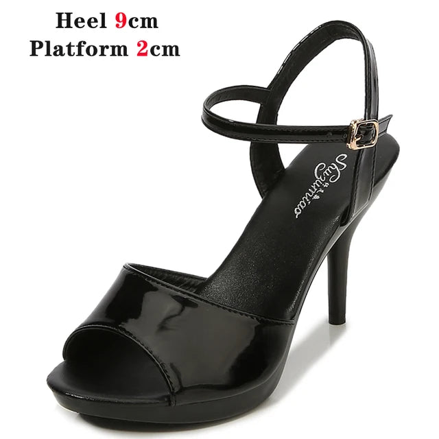 Sandals Shoes Woman High Heels Platform 2021 Sexy Sandals Wedding Shoes Steel Tube Dancing Girl White Stripper Shoes Open Toe