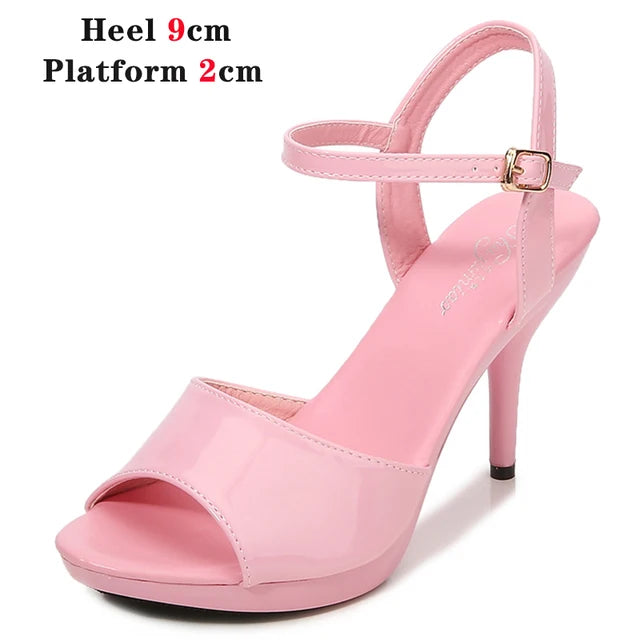 Sandals Shoes Woman High Heels Platform 2021 Sexy Sandals Wedding Shoes Steel Tube Dancing Girl White Stripper Shoes Open Toe