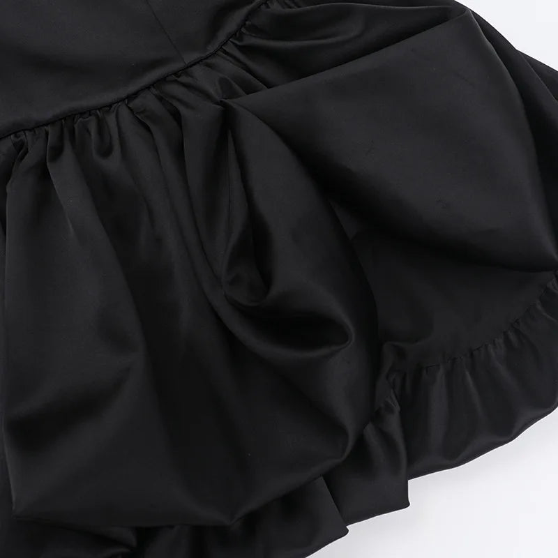 Mozision Off-shoulder Backless Sexy Mini Dress For Women Robe Fashion Solid Strapless Sleeveless A-line Slim Sexy Club Dress