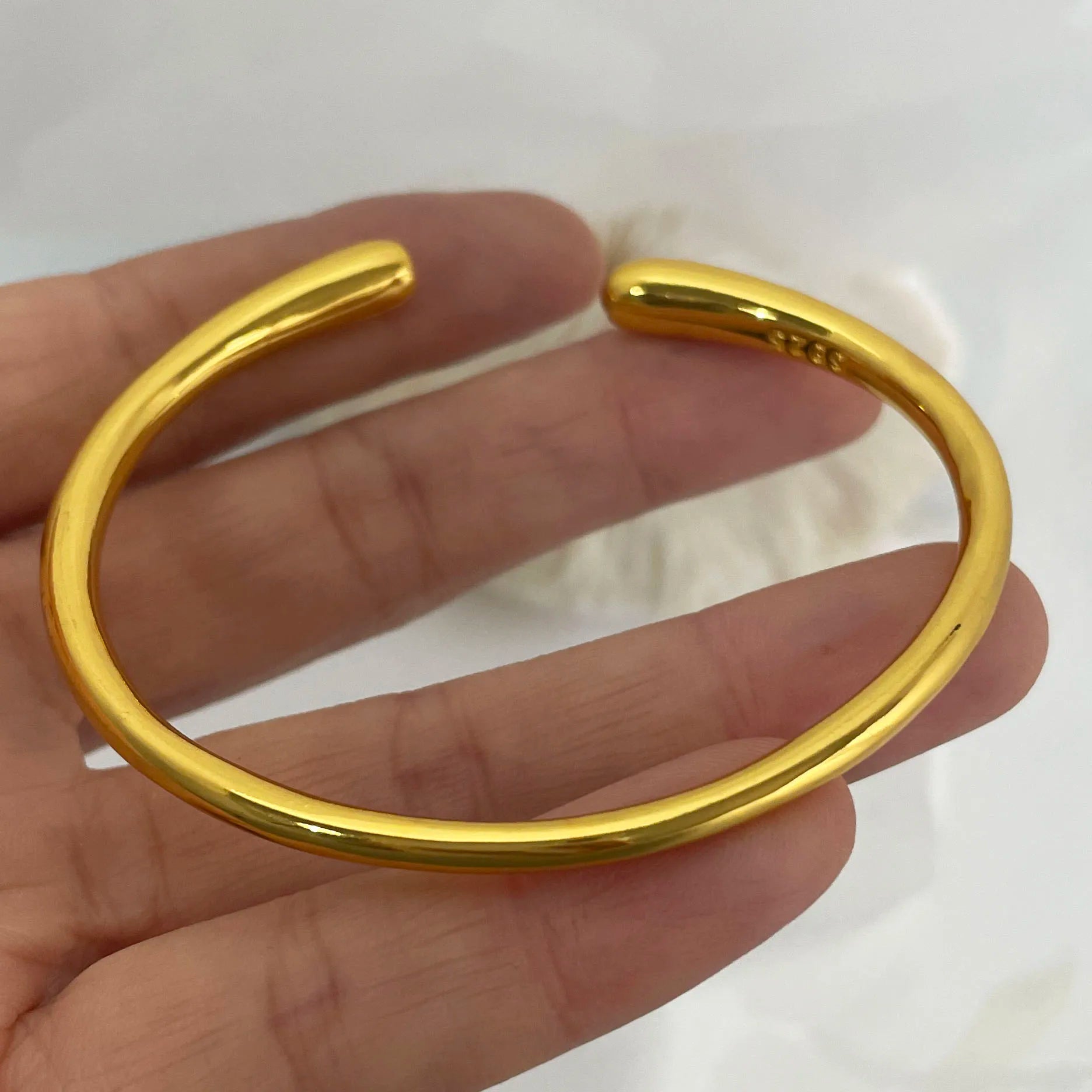 100% Solid 925 Sterling Silver Metal Bracelet for Women Men Vintage Handmade Simple Birthday Gift S-B451