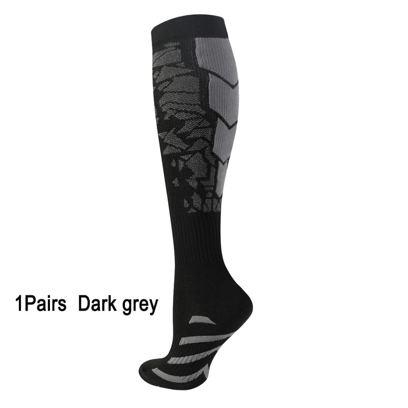 Male Sports Compression Socks for Women and Men - Calf Support Socks for Running Nurses Flight Pregnancy Circulation Athletic