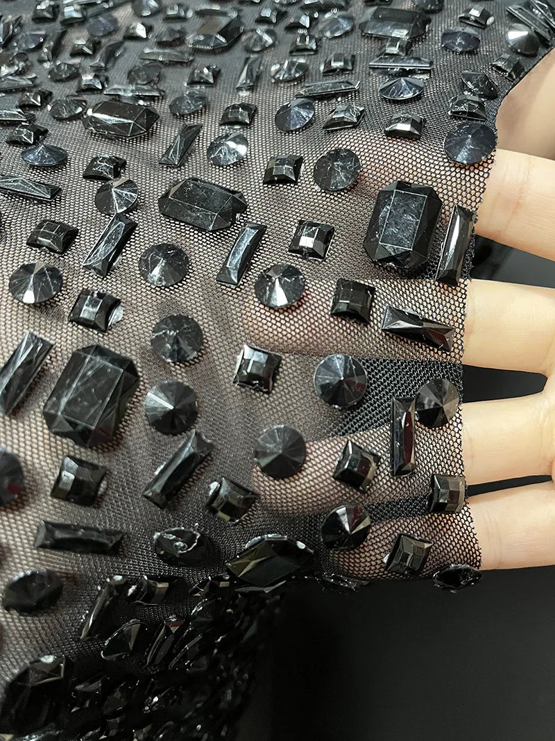 Elegant Luxury Crystal Party Dress Birthday Celebration Dress Bride Diamond Long Prom Dress Mother Formal Grand Party Dress