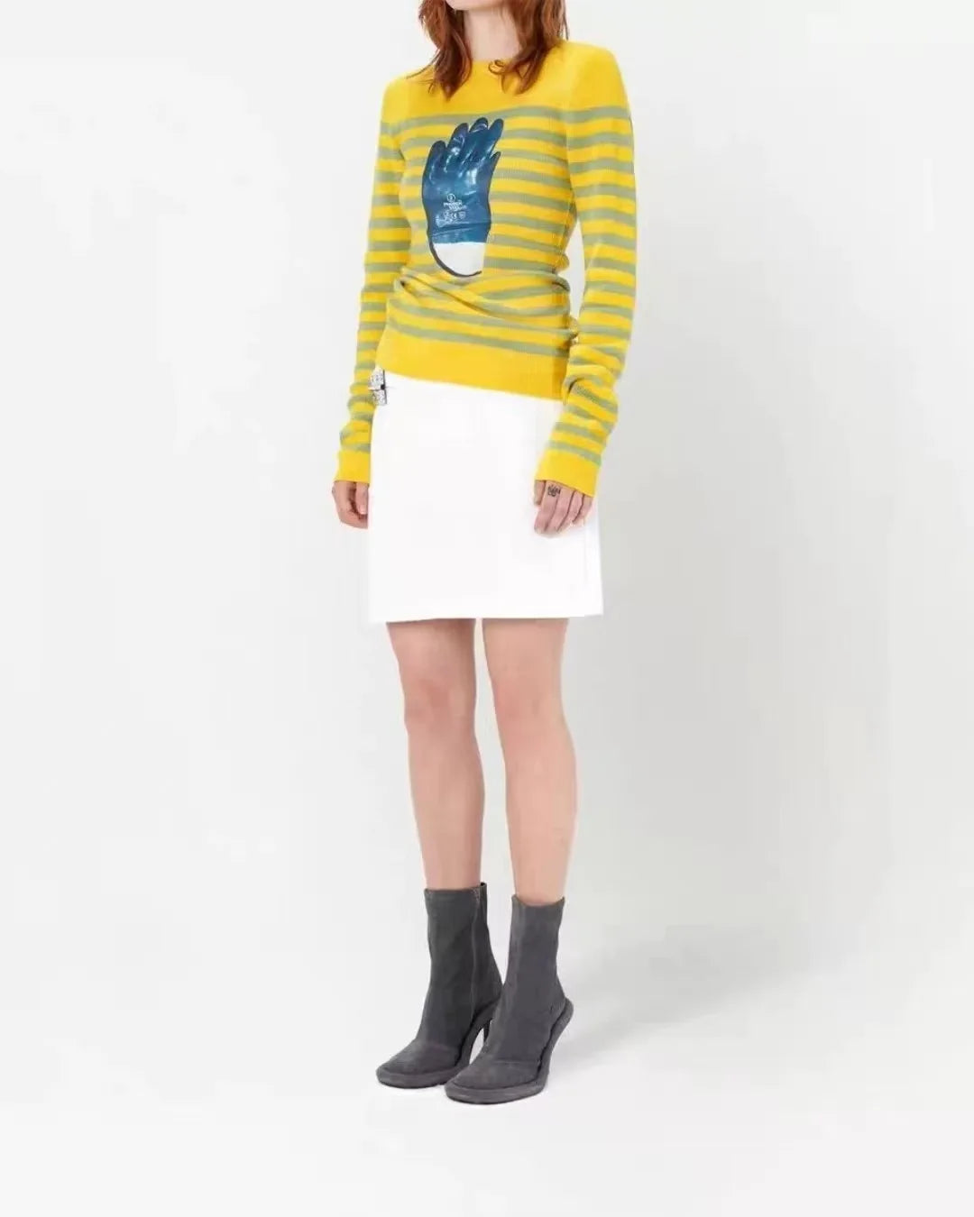 European and American Trend Retro Denim Slim High Heels Round Toe Short Boots for Women Sexy Side Zipper Fashion Banquet Shoes