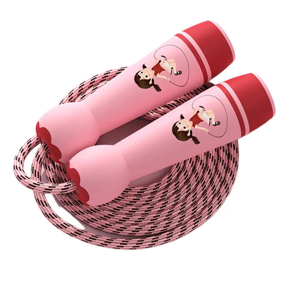 Lovely Adjustable Child Jumping Rope Fillet Design Cotton Rope Skipping Ropes Cartoon Training Kids Jump Rope Kids Exercise