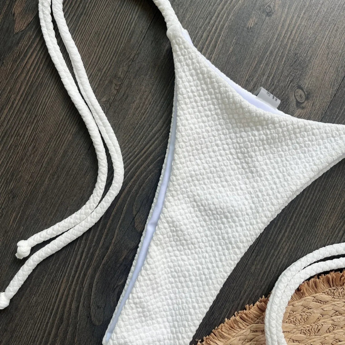 2025 Special Fabric Metal Texture Women's New Solid Color Bikini  Split Swimsuit Nylon Swimsuit