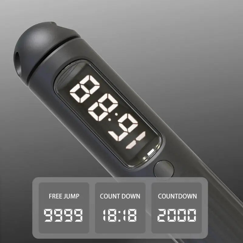 Jump Rope With Counter Adjustable Skipping Calorie Smart For Fitness Exercise And Weight Lose Counting Steel Traini Home Sport