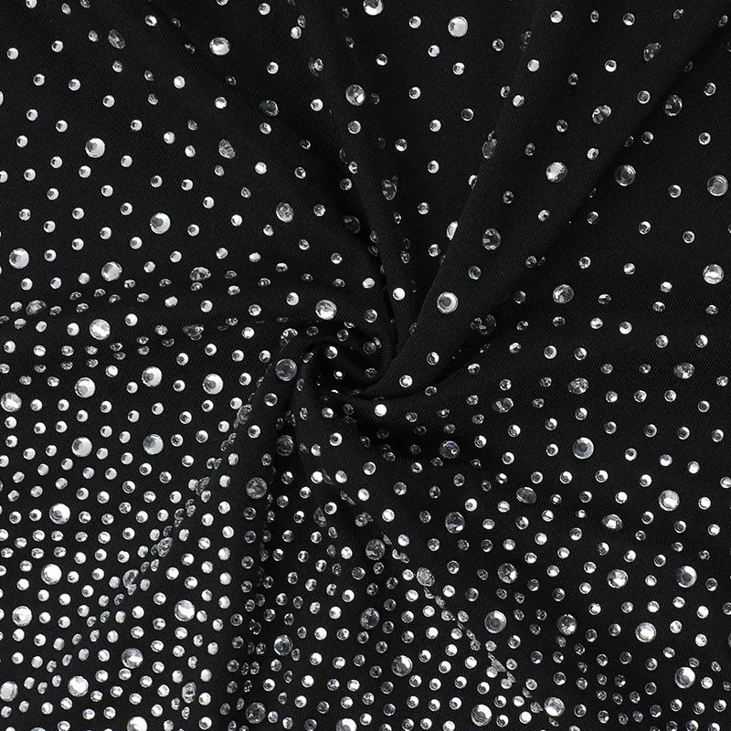 Mozision Glitter Spaghetti Strap Sexy Maxi Dress For Women Black Sparkle Off-shoulder Backless Bodycon Club Party Long Dress