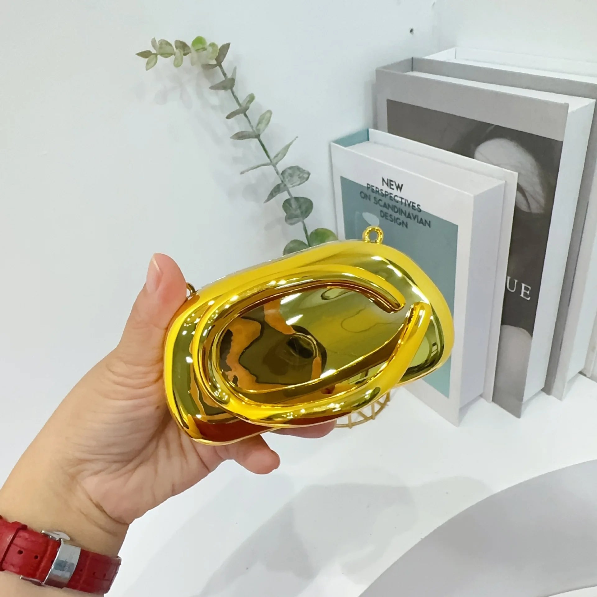 Mini Gold Acrylic Metal Closure Box Clutch Bag Women Evening Wedding Party Cute Purse Handbags Silver 2025 Spring New Fashion Wofashion.xyz