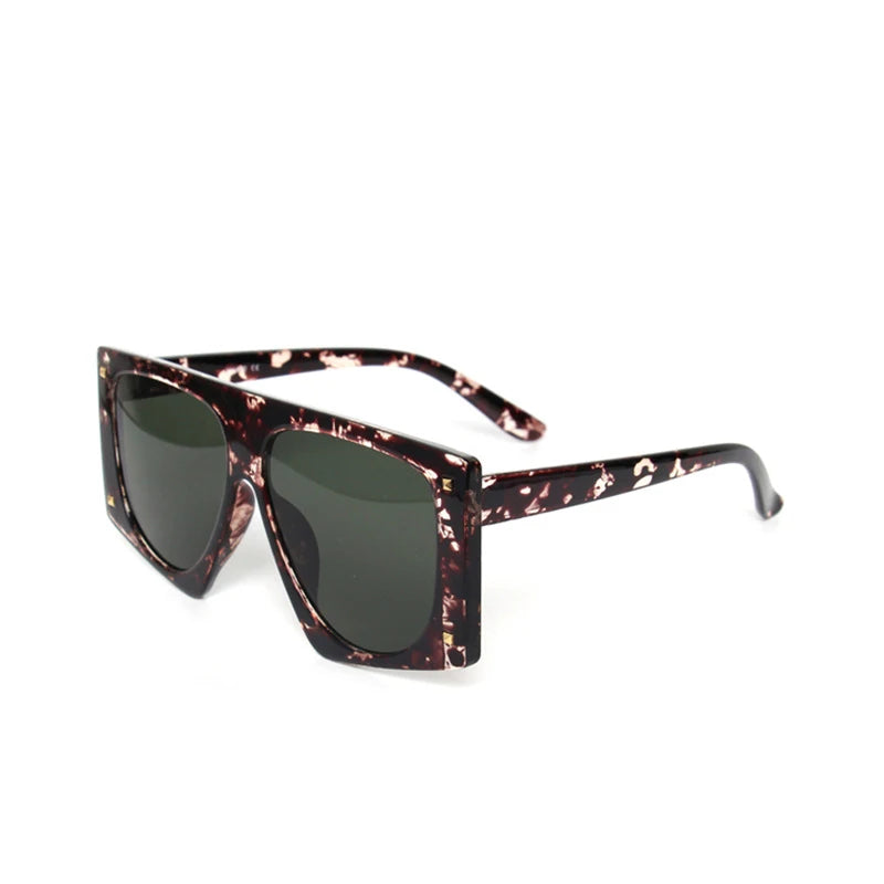 Punk Leopard Sunglasses Women Sexy Oversized Sun Glasses Men UV400  Gradient Shades Steampunk Goggles Eyewear Oculos Escuros