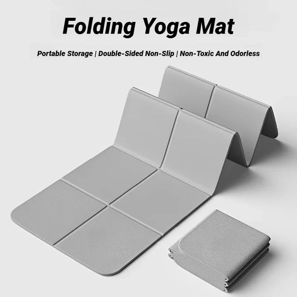 Foldable Yoga Mat Eco Friendly Tpe Folding Travel Fitness Exercise Double Sided Non-Slip For Pilates & Floor Workouts Wofashion.xyz