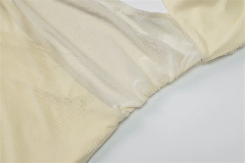 Mozision Sexy Hollow Out Spaghetti Strap Maxi Dress For Women Sleeveless Backless Solid Patchwork Fashion Sexy Club Party Dress