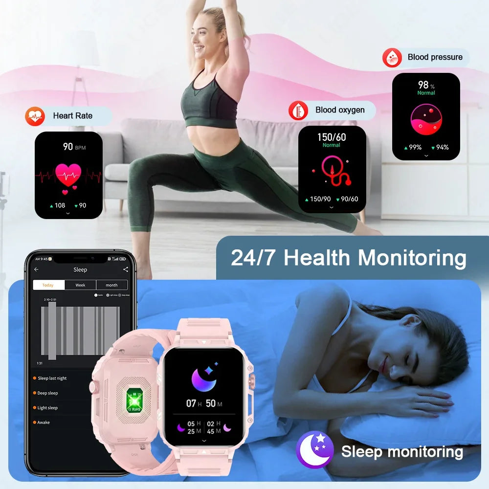2024 Smartwatch 1.95 Inch Screen Health Monitoring Watches IP68 Waterproof Sport Fitness Smart Watch For Men Women Reloj Hombre