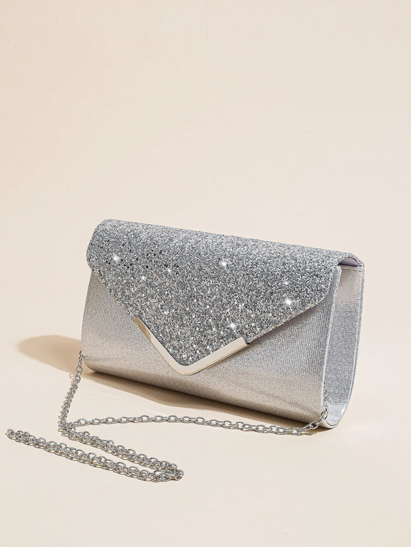 Women Evening Envelope Handbag Prom Sequin Clutch Purse chain Shoulder Cross Body Bag For Party Wofashion.xyz