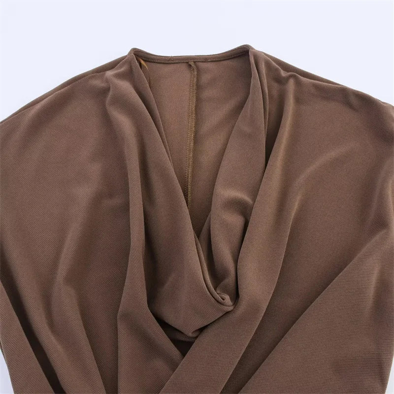 Women's Maxi Dress 2025 New Short Sleeve Pleated Gold Embellished Long Dress Female Elegant Personality Fashion Party Dresses