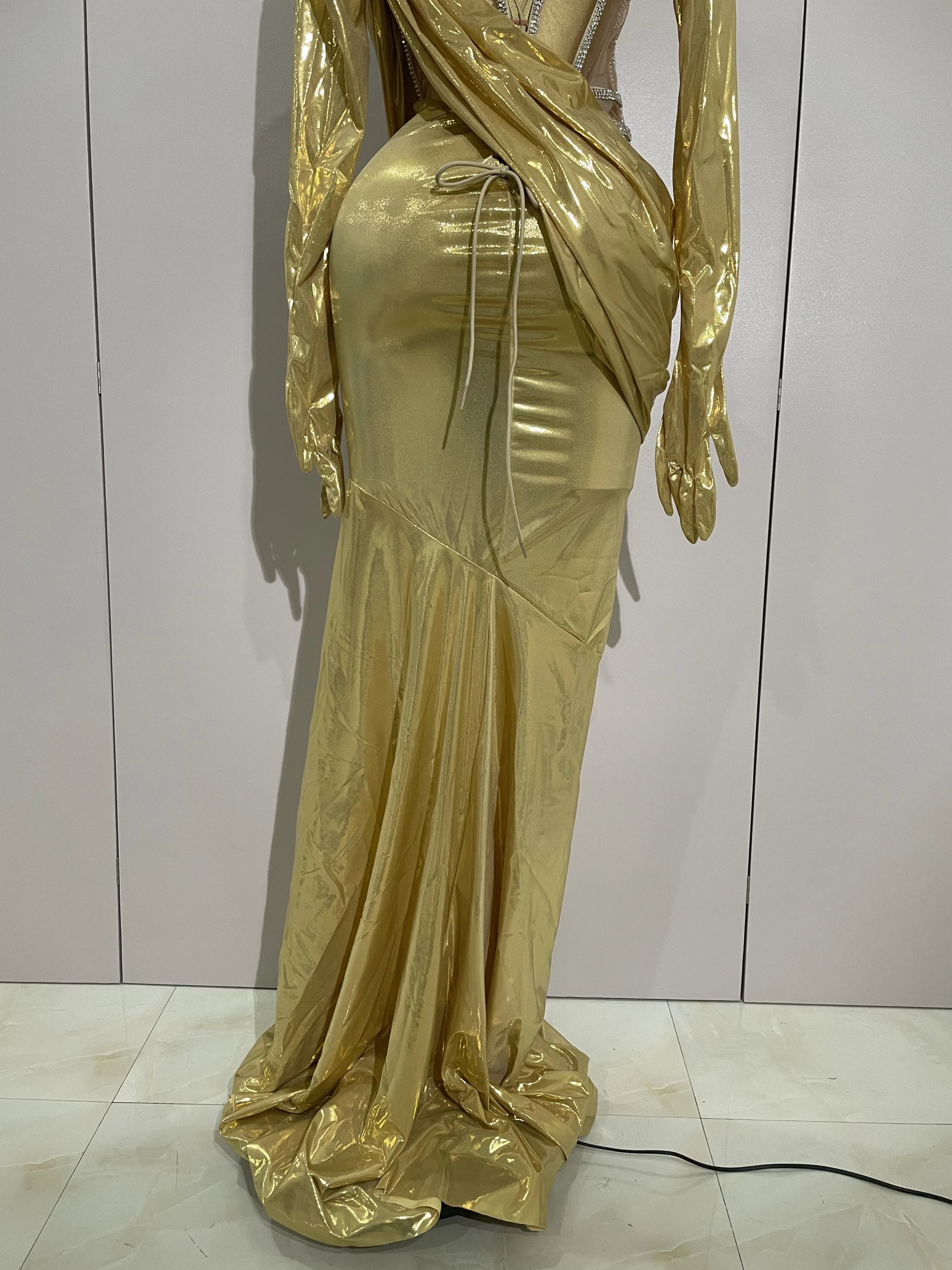 Stage Costume Sparkly Nightclub Gogo Party Dress Women Carnival Party Outfit Festival Cool Clothing Hoodie Dress Two Piece Set