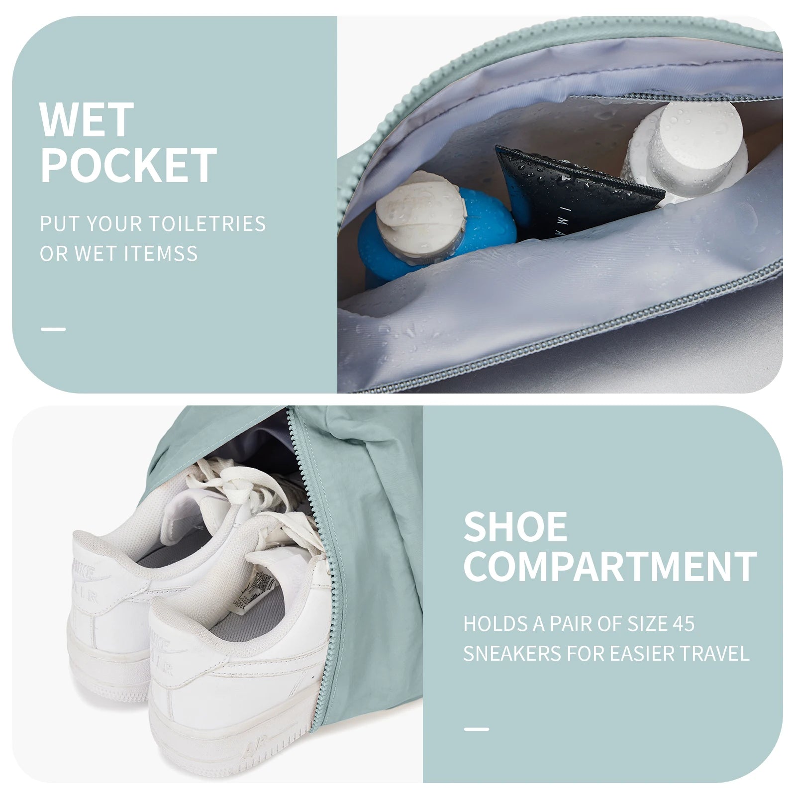 Large Capacity Sports Gym Bag Comfortable and Versatile Neutral Bag Fitness Bag for women Training Bag For Yoga Swimming Travel