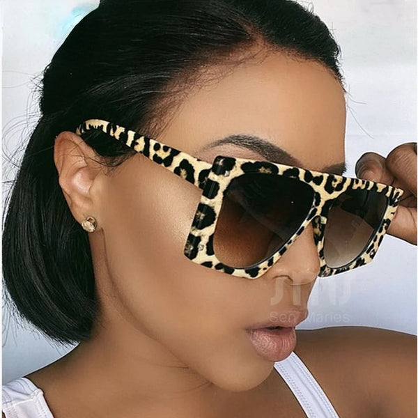 Punk Leopard Sunglasses Women Sexy Oversized Sun Glasses Men UV400 Gradient Shades Steampunk Goggles Eyewear Oculos Escuros Wofashion.xyz