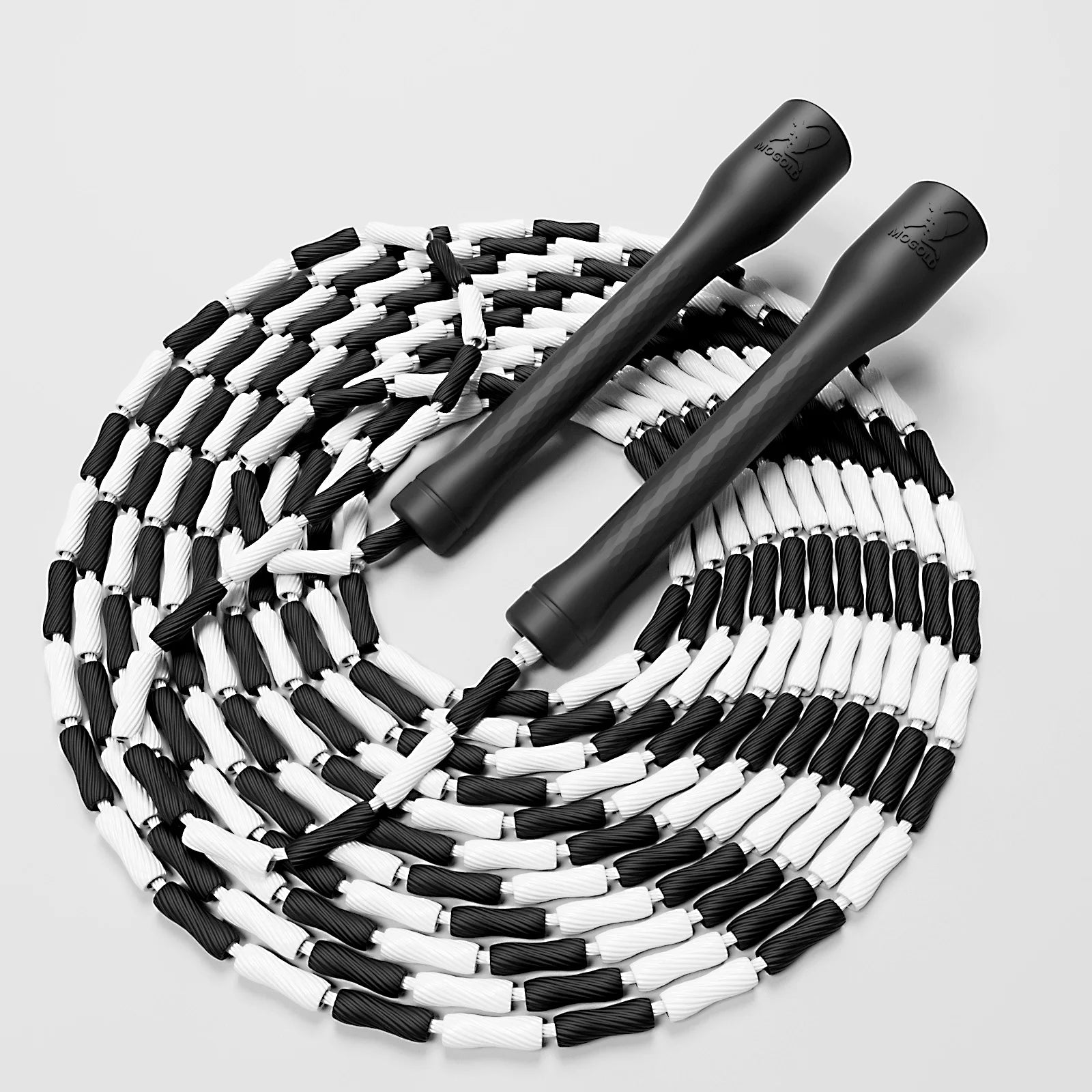 MOGOLD Beaded Jump Rope - Adjustable Speed Rope for Fitness, Boxing, Freestyle & Indoor Workouts for Men and Women