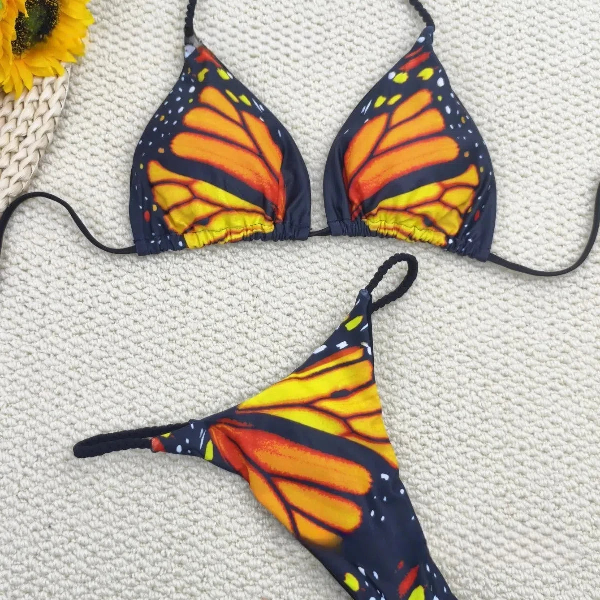 New Arrival Rope Bikini Women Butterfly Split Swimsuit Sexy thong