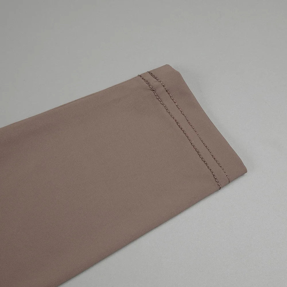 Sexy Elegant Party Dress Women White Long Sleeve Pleated Midi Dress for Evening Dinner Club