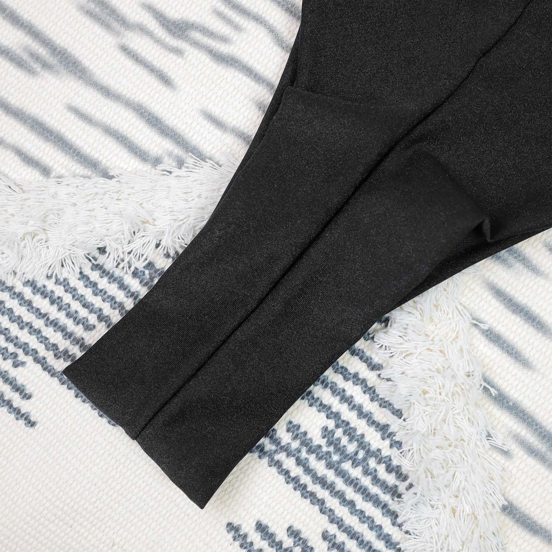 2025 new solid color steel support gathering bikini women's split swimsuit women's two-piece swimsuit