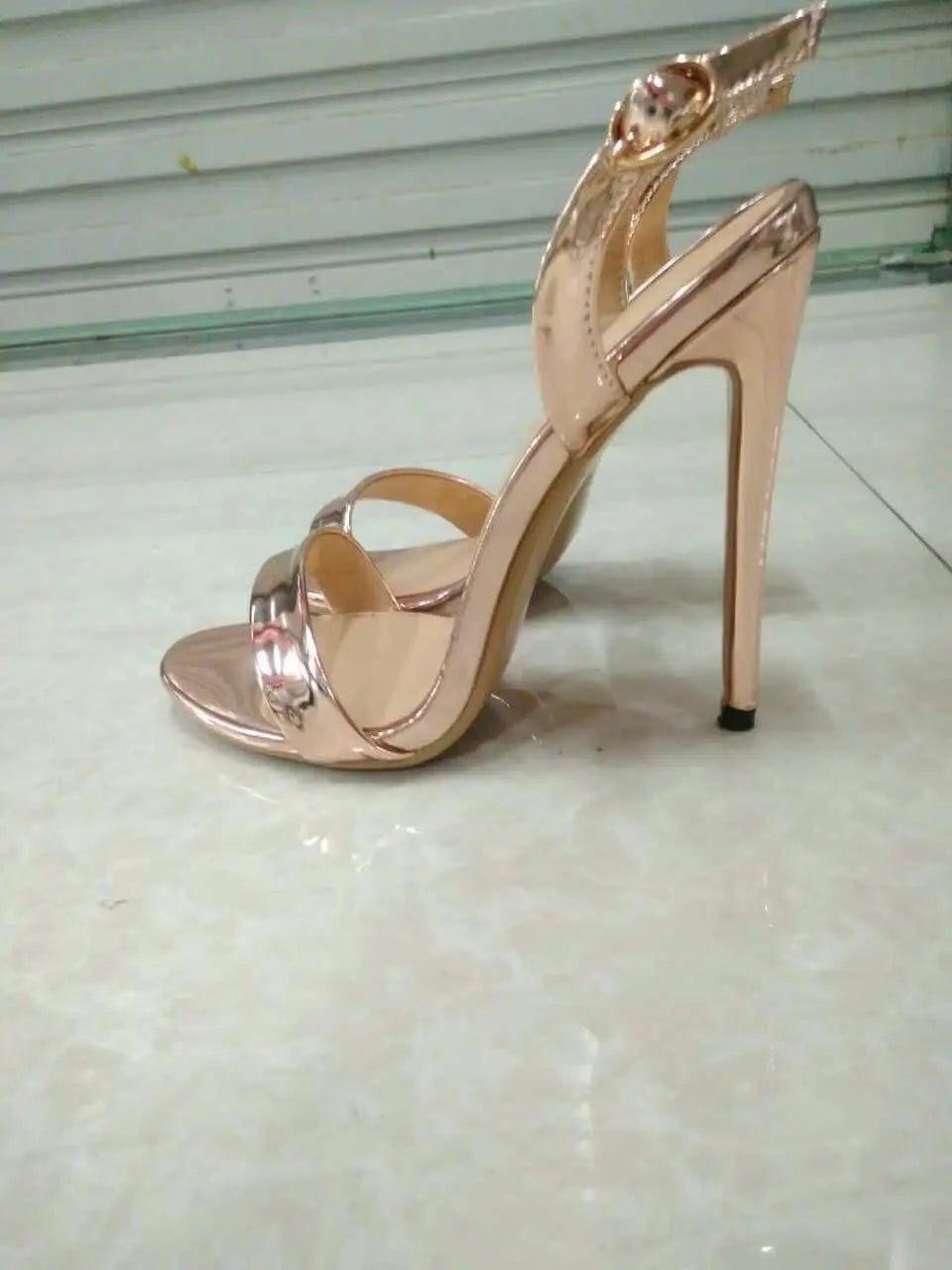 European and American Fashion Cross Tie Sandals, Women's Sexy One Line Strap Slim High Heels, Runway Shoes, Banquet Sandals