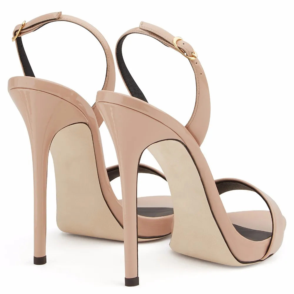 European and American Fashion Cross Tie Sandals, Women's Sexy One Line Strap Slim High Heels, Runway Shoes, Banquet Sandals