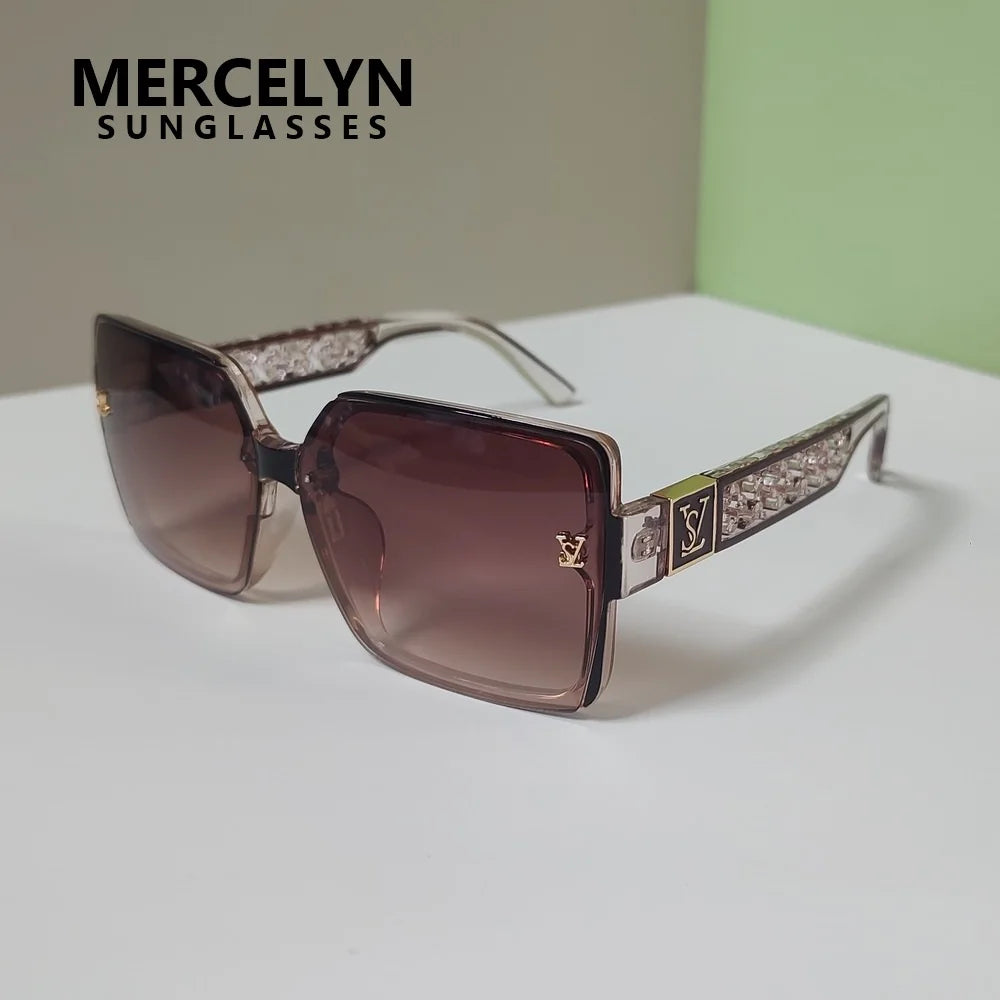 Luxury Stylish Brand Sunglasses for Women and Men Oversize Square Designer Sun Glasses Ladies Fashion Trend Eyewear UV400