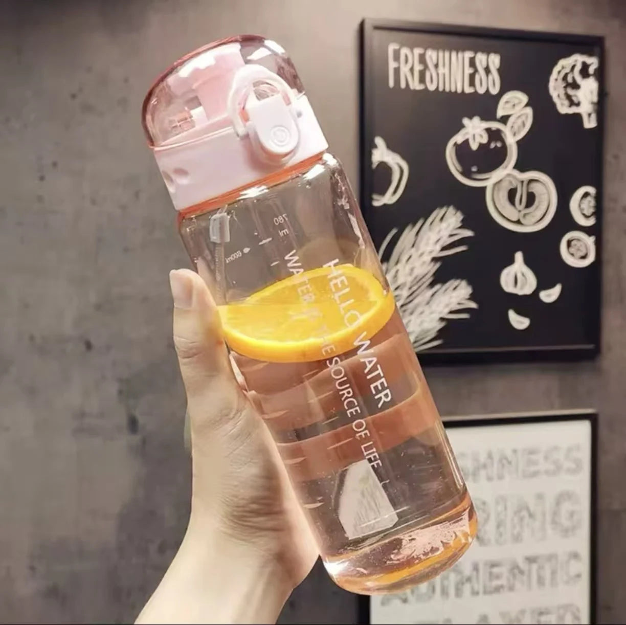 Portable and convenient water bottle for outdoor activities, suitable for women during summer sports