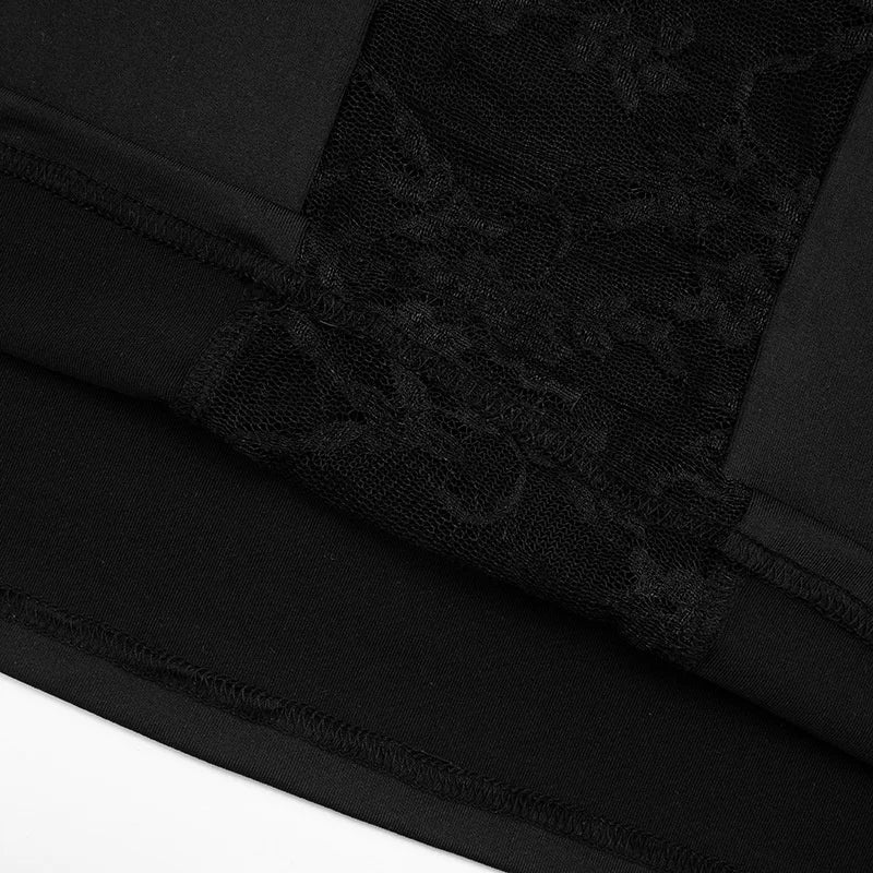 Mozision Lace See Through Long Sleeve Sexy Maxi Dress Women Black Patchwork Hollow Out High Waist Bodycon Club Party Long Dress