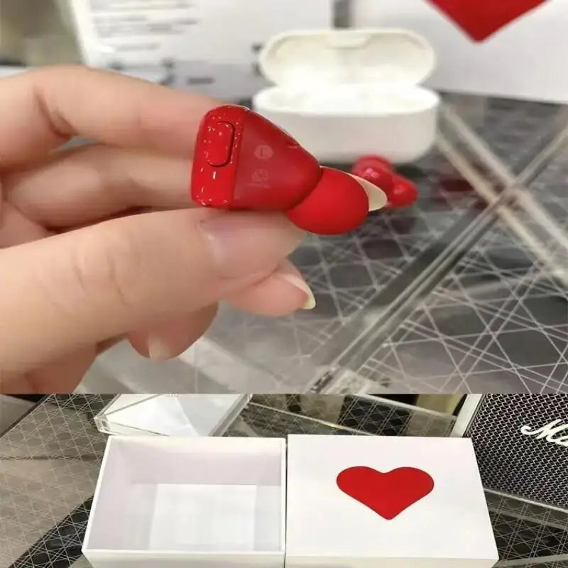 Bluetooth 5.3 Wireless Headphones Heart Shaped Earphones Woman HiFi Music Heart Earbuds Headset Fashion High Quality Girl Gifts