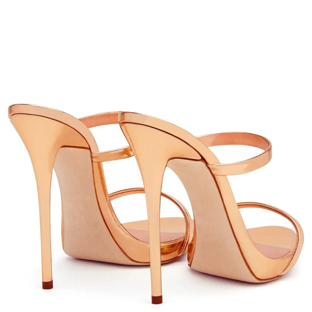 European and American Fashion Cross Tie Sandals, Women's Sexy One Line Strap Slim High Heels, Runway Shoes, Banquet Sandals