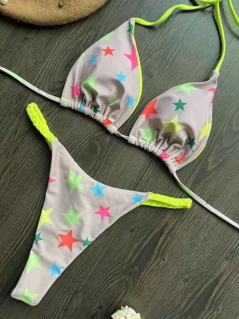 2024 sexy women bikini, brazilian triangle bikini, push-up swimsuit, beach bikini