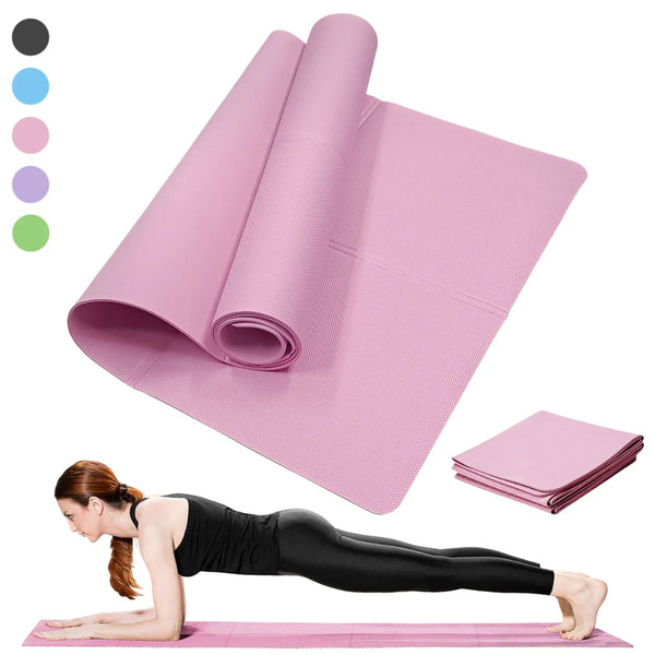 Yoga Mat Pilates Fitness Mat 3/4/6mm Thicknes Non Slip Yoga Cushion Travel Fitness Exercise Pad for Women Home Gym Floor Workout Wofashion.xyz