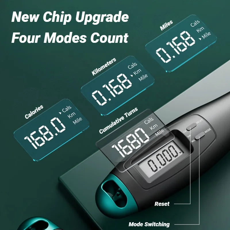 Counting Jump Rope Steel Skipping Exercise Adjustable Fitness Gym Training Home Equipment Sports Adult Student Exam