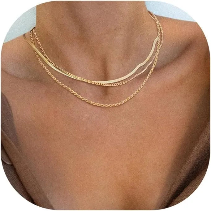 Necklace for Women Gold Necklace Silver Plated Necklace Gold Plated SnakeGold Chain Choker Necklaces Gold Jewelry Gift for Women Wofashion.xyz