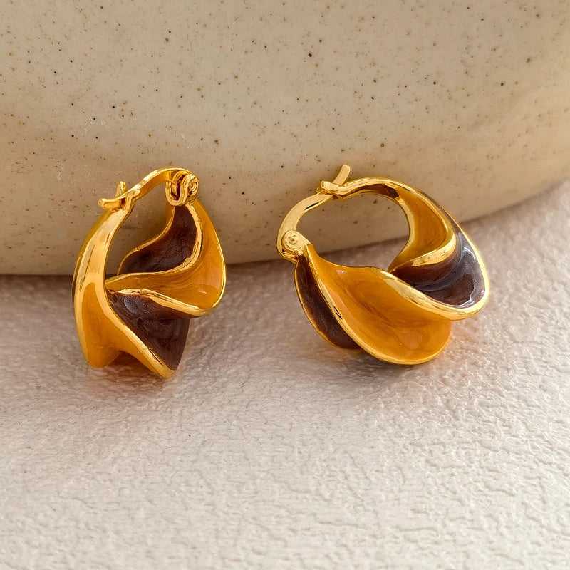 Modern Jewelry Pretty Design High Quality Brass Metal Geometric Blue Earrings For Girl Women Gift 2023 Trend New Accessories