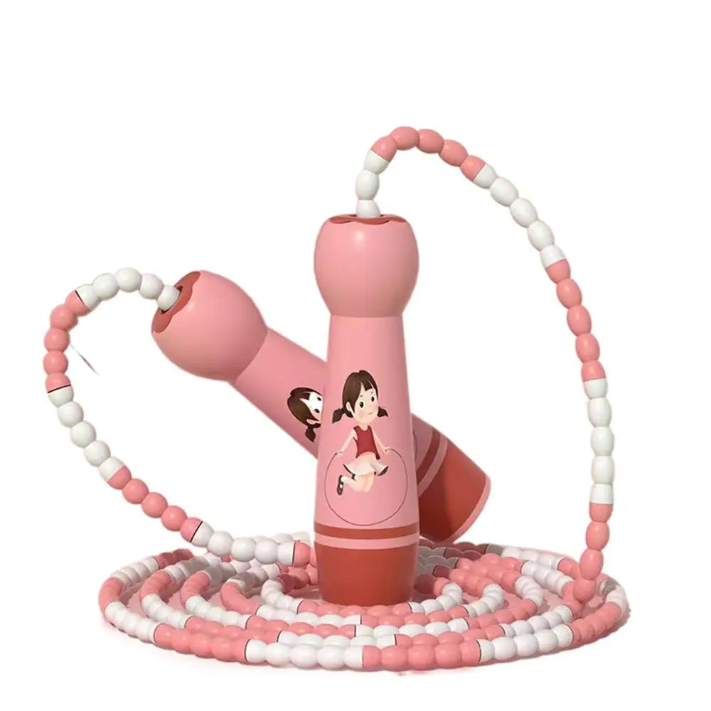 Lovely Adjustable Child Jumping Rope Fillet Design Cotton Rope Skipping Ropes Cartoon Training Kids Jump Rope Kids Exercise