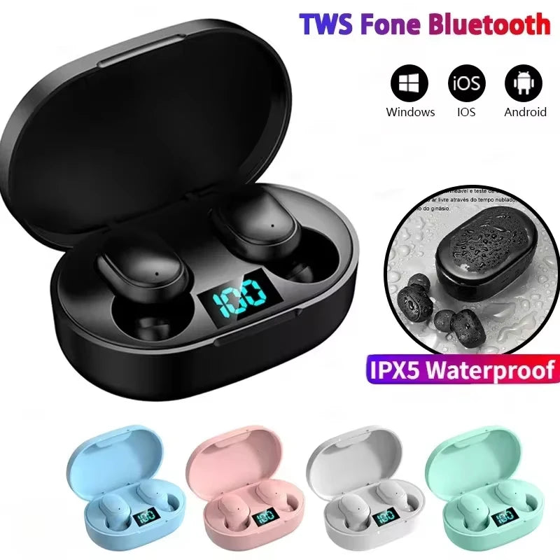 E6S Wireless Bluetooth Earphones TWS Bluetooth Headset Wireless Earbuds Noise Cancelling Earphones with Microphone Headphones Wofashion.xyz