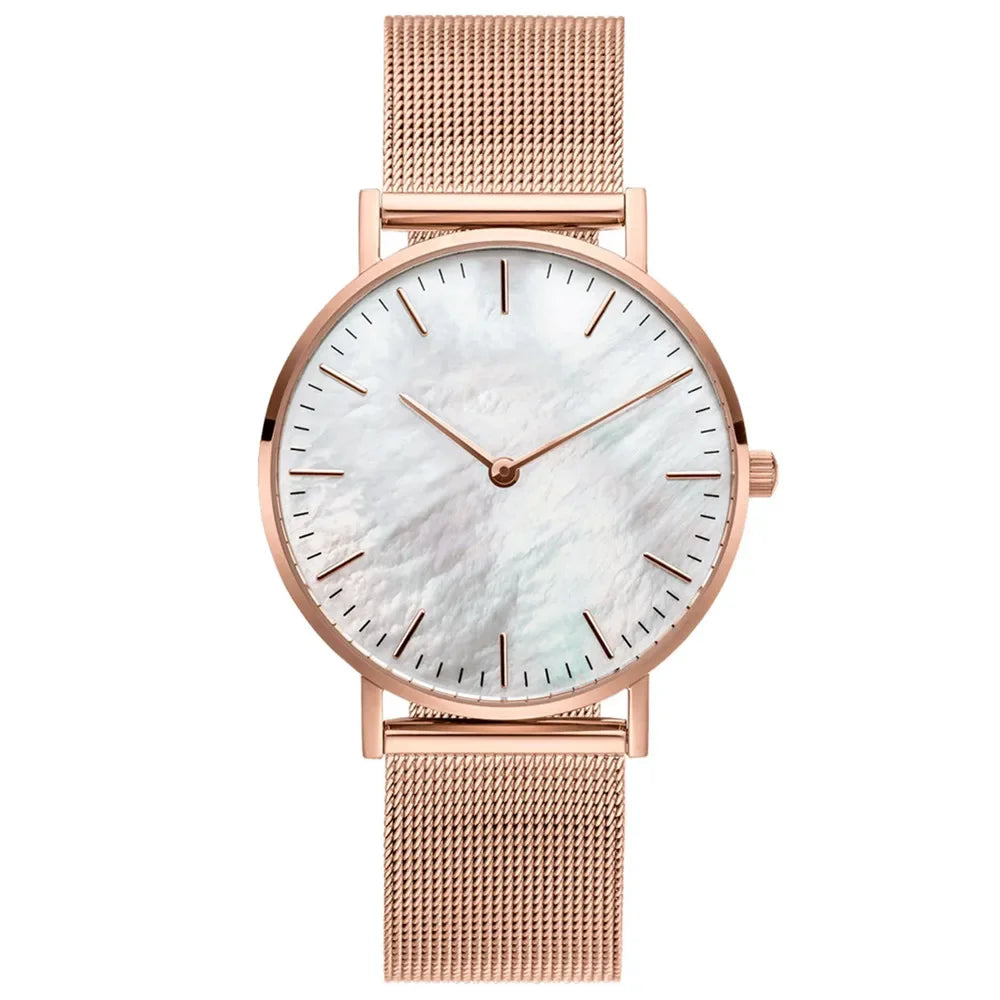 Women Watches Fashion Luxury Alloy Quartz Watches for Woman Metal Mesh Strap Simple Ladies Watch Female Clock montre femme