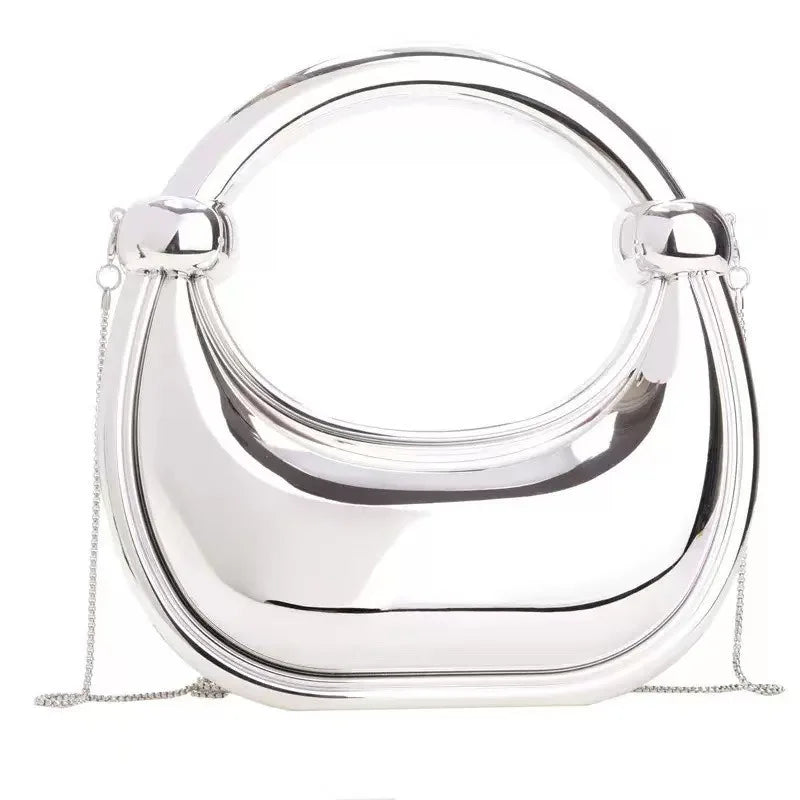 Mini Golden Evening Bag Purses and Handbags Luxury Designer Shoulder Bags Funny Shape Party Wedding Acrylic Knot Clutch Purse