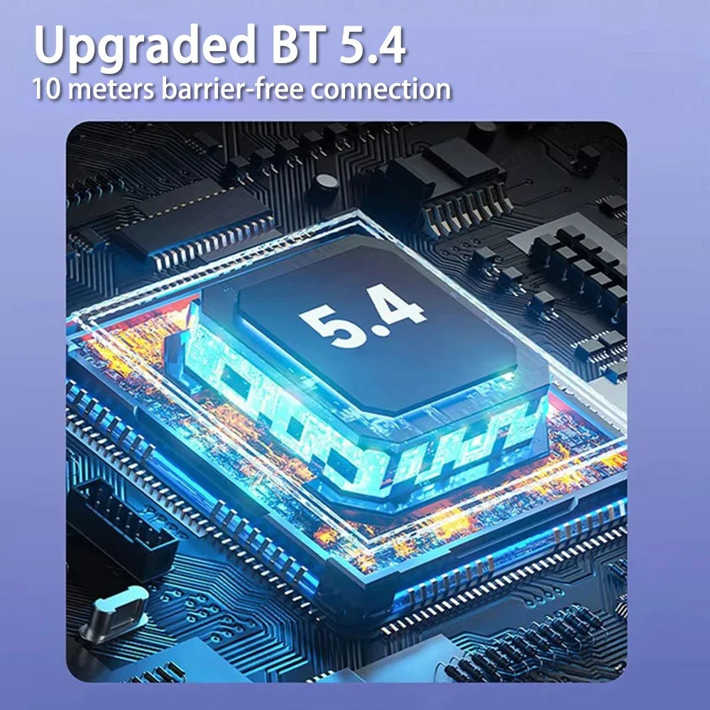 Wireless Headphones Bluetooth 5.4 Ear Hook Earphones with Microphone Handsfree HD Call Noise Cancelling Headset for Driving