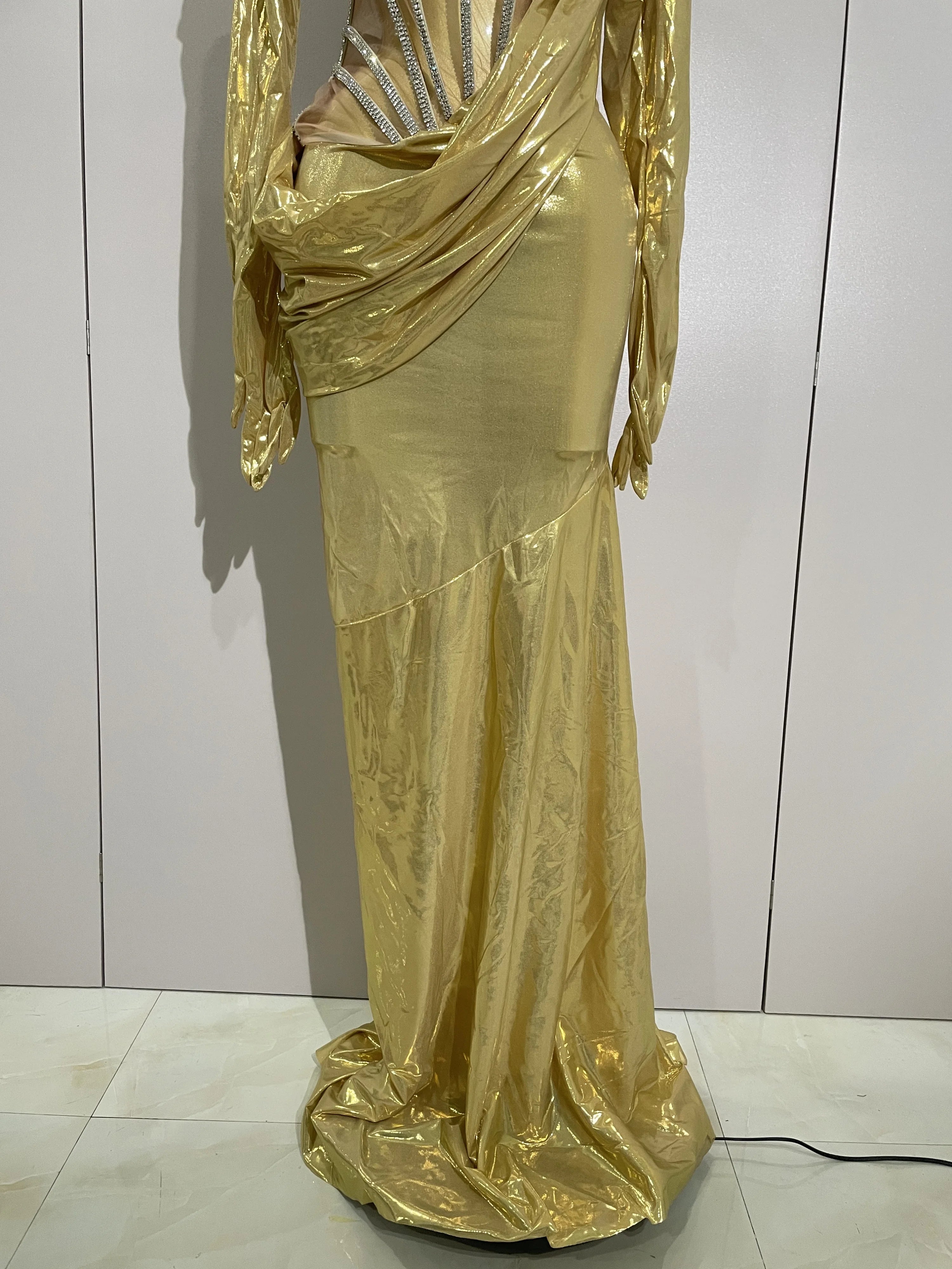 Stage Costume Sparkly Nightclub Gogo Party Dress Women Carnival Party Outfit Festival Cool Clothing Hoodie Dress Two Piece Set