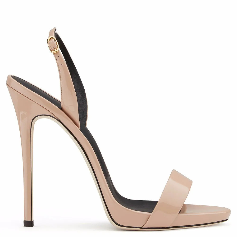 European and American Fashion Cross Tie Sandals, Women's Sexy One Line Strap Slim High Heels, Runway Shoes, Banquet Sandals
