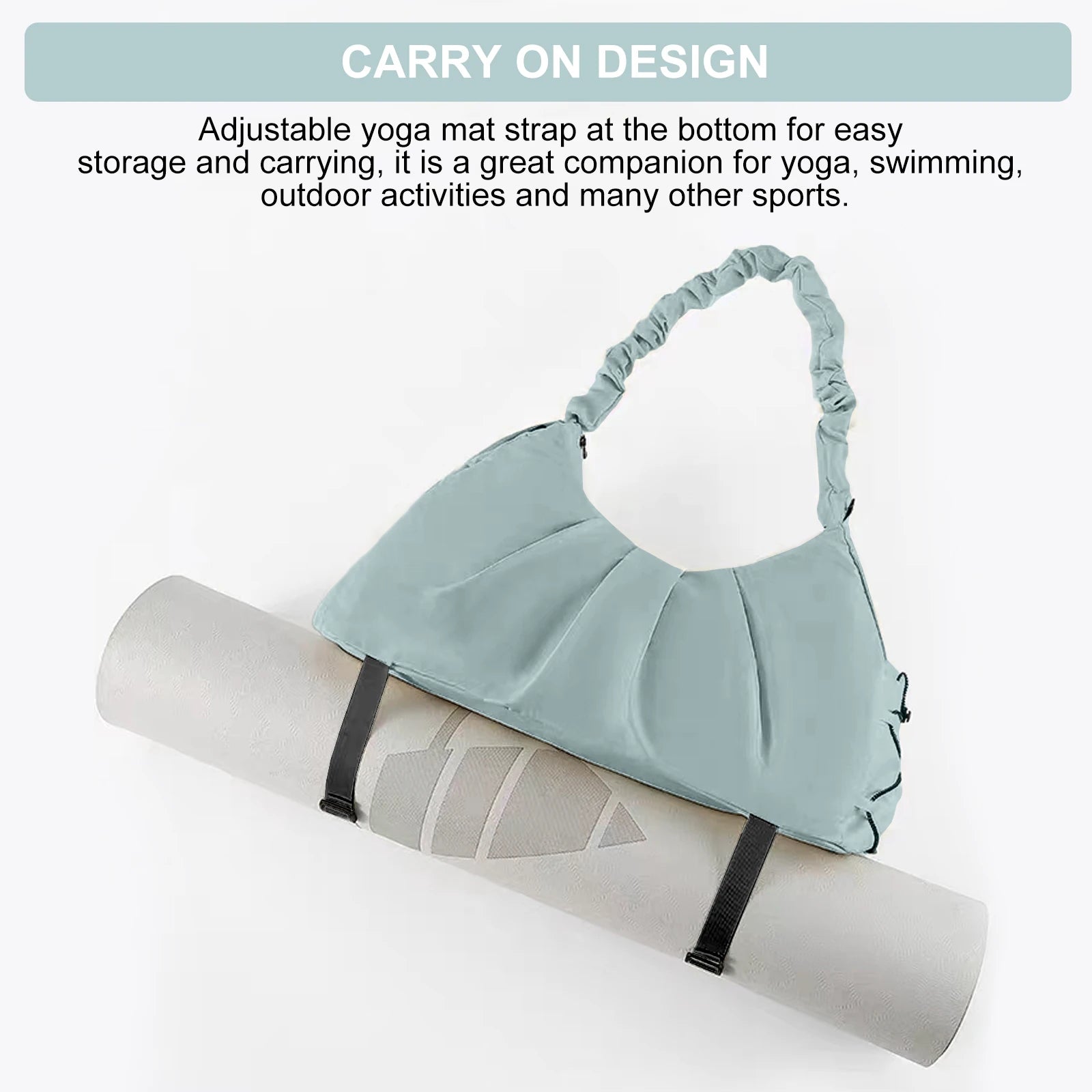 Large Capacity Sports Gym Bag Comfortable and Versatile Neutral Bag Fitness Bag for women Training Bag For Yoga Swimming Travel