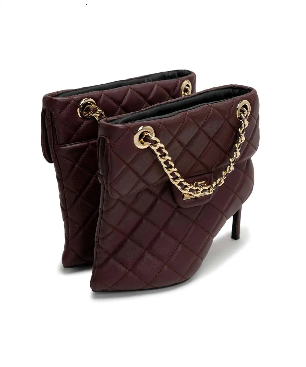 European and American Light Luxury Small Fragrance Fashion, Slim High Heels, Short Boots, Women's Sexy Big Tube Fashion Shoes