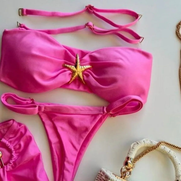 New Bikini Women's Star Split Swimsuit Sexy Adjustable Tight Swimsuit Wofashion.xyz