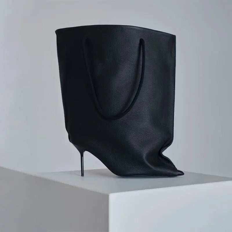 2025 Autumn/Winter New European LuxuryBanquet Show FashionWide Cuff Short Boots, HighQuality Women's Dress Shoes Elegantand Sexy